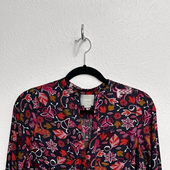Anthropologie Maeve Primitive Animal Print Nature Artsy Novelty Blouse Size 2 - Picture 3 of 11
